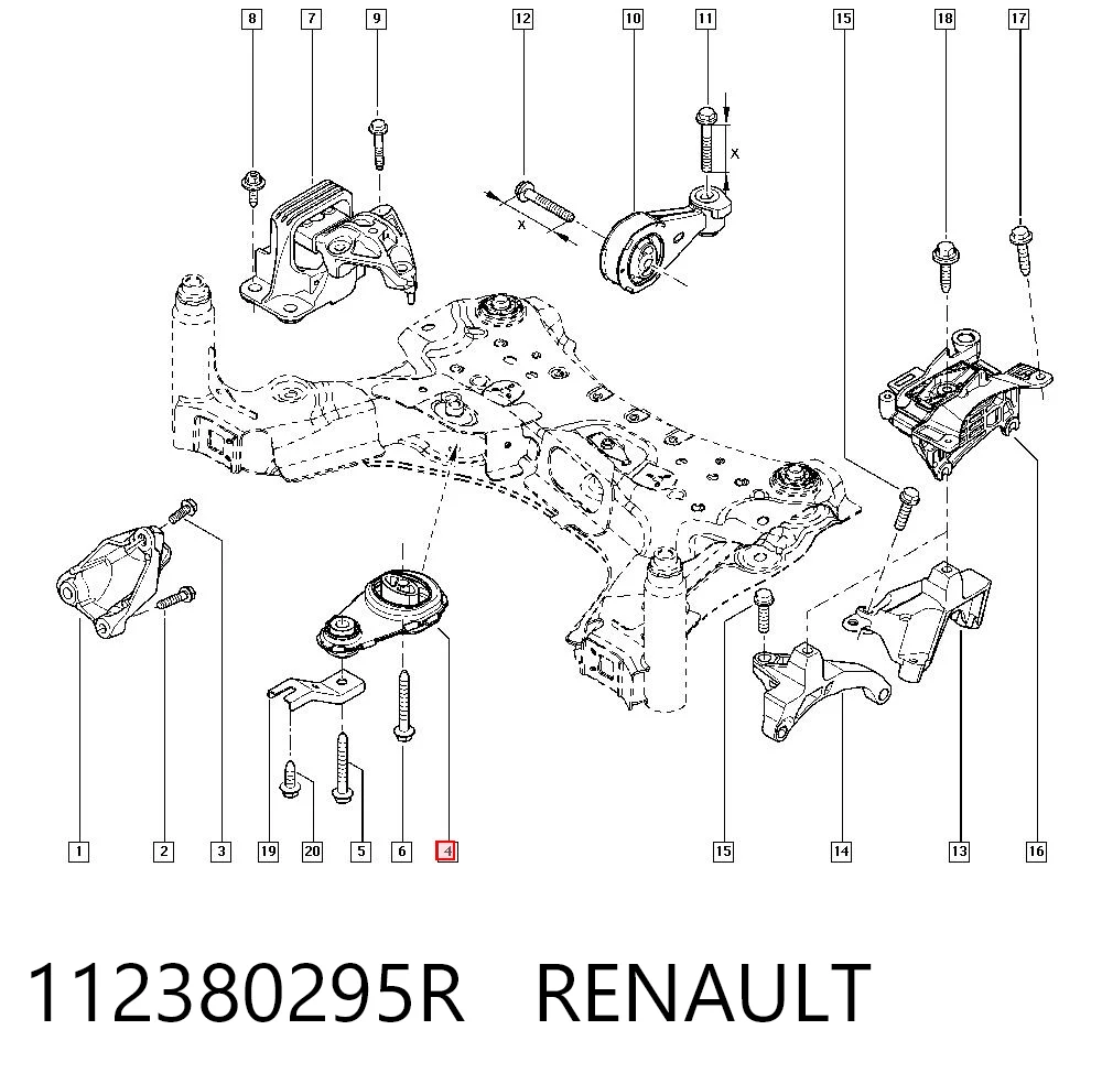 Fluence sedan (L3) (2010 - 2026) Ön motor kulağı