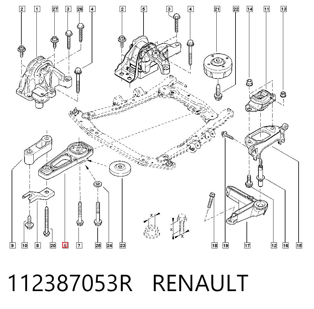 Renault Megane II Arka motor kulağı