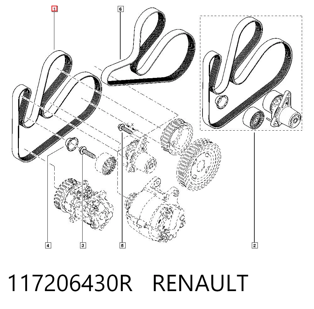 Megane IV Aksesuar kayışı