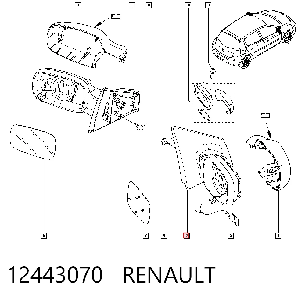 Renault Clio III Sağ ayna Türkiye fiyatı