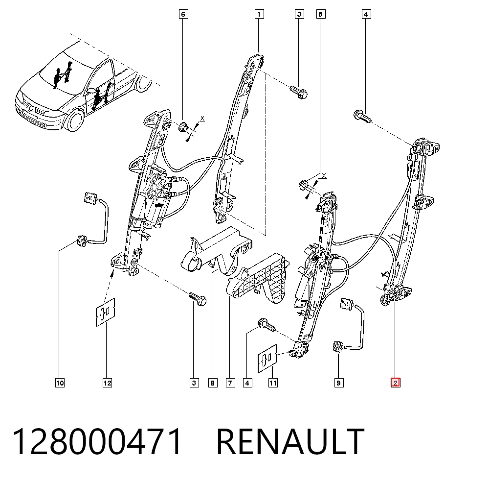 Renault Megane II Sol Ön cam krikosu Türkiye fiyatı