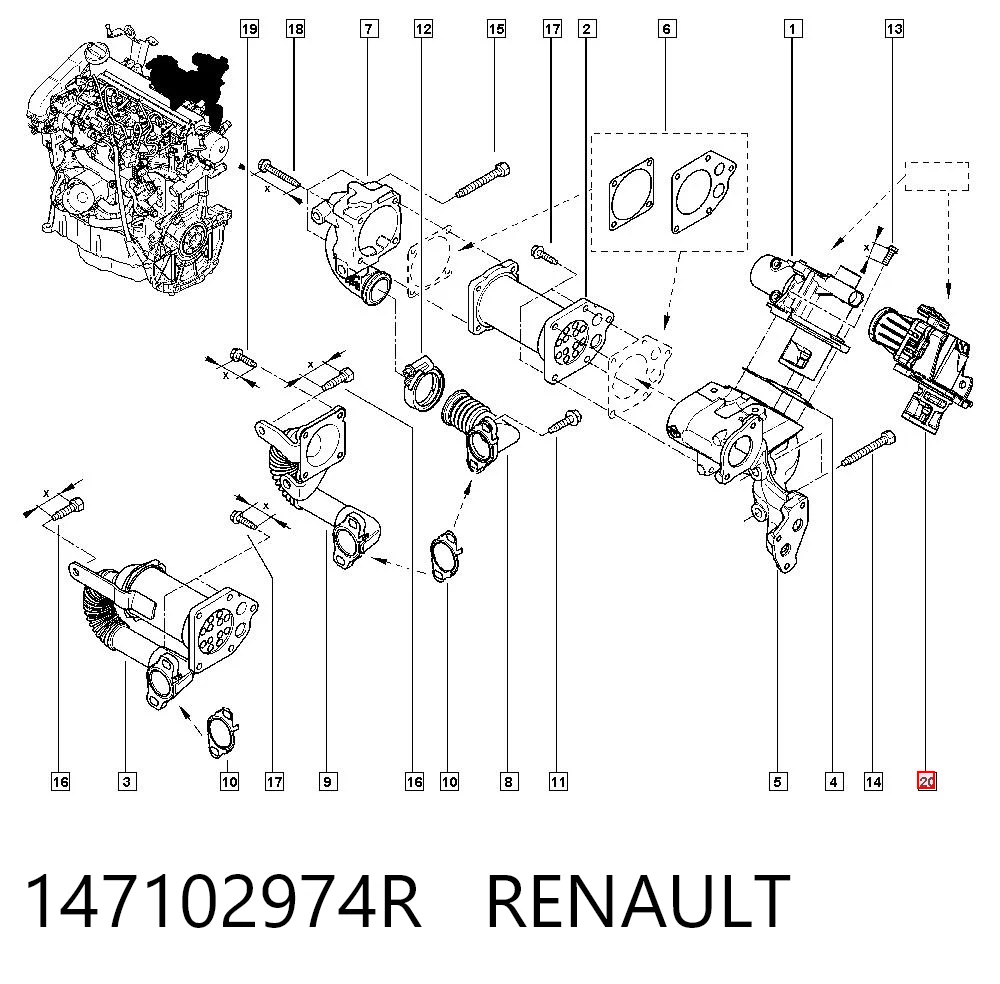 Dacia Logan EGR vanası
