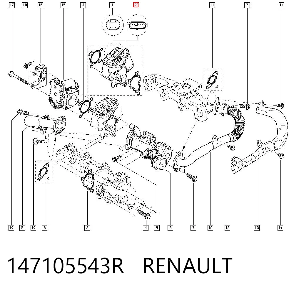 Renault Megane III EGR vanası