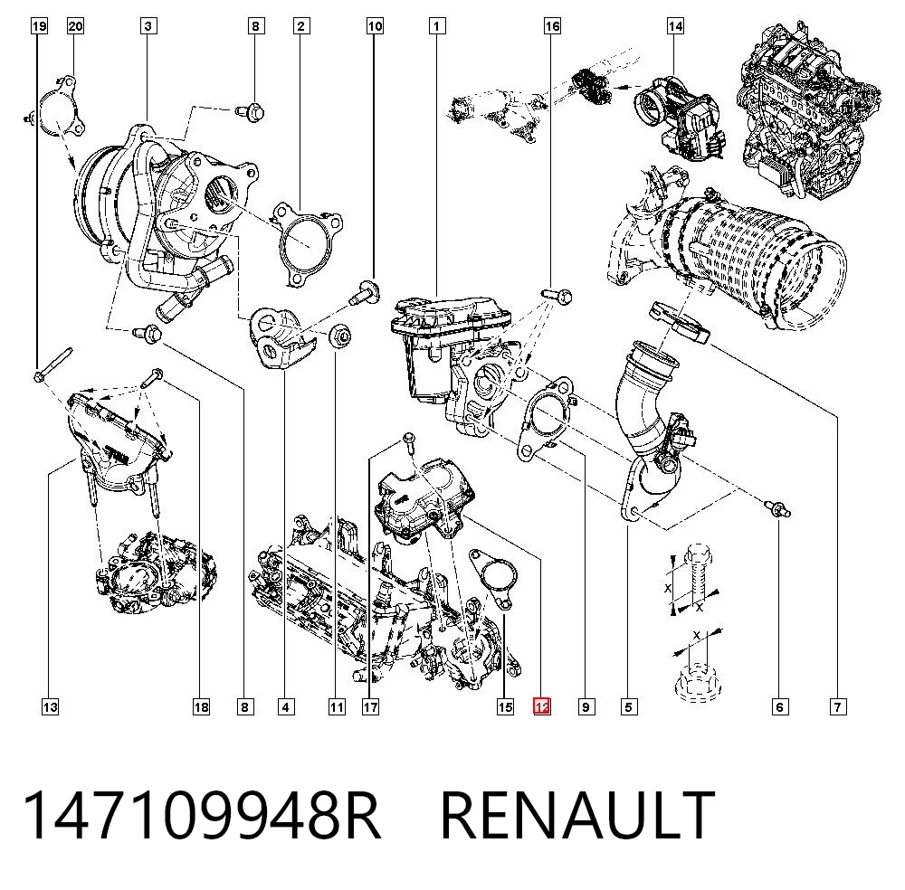 Renault Megane IV EGR vanası