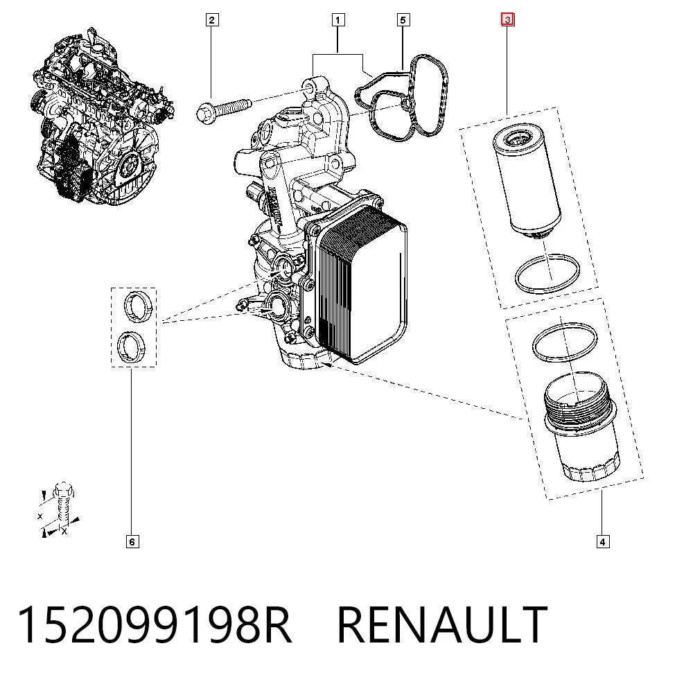 Renault Kangoo III Yağ filtresi