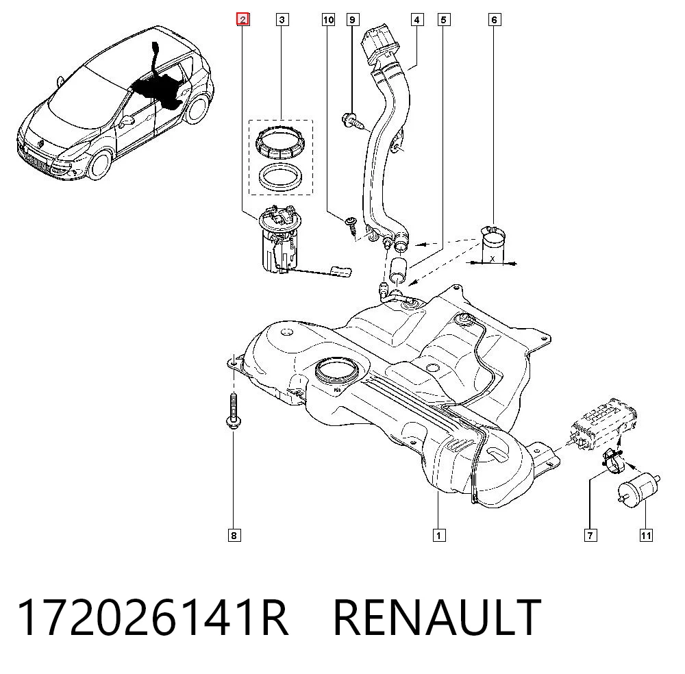 Renault Megane III Yakıt pompası
