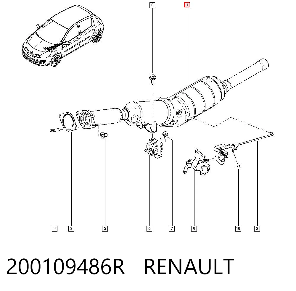 Renault Clio III Partikül filtresi sıfır