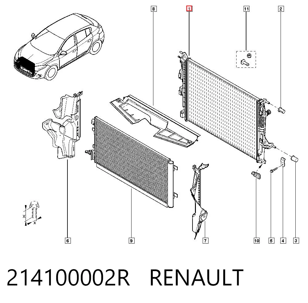 Megane III Motor su radyatörü