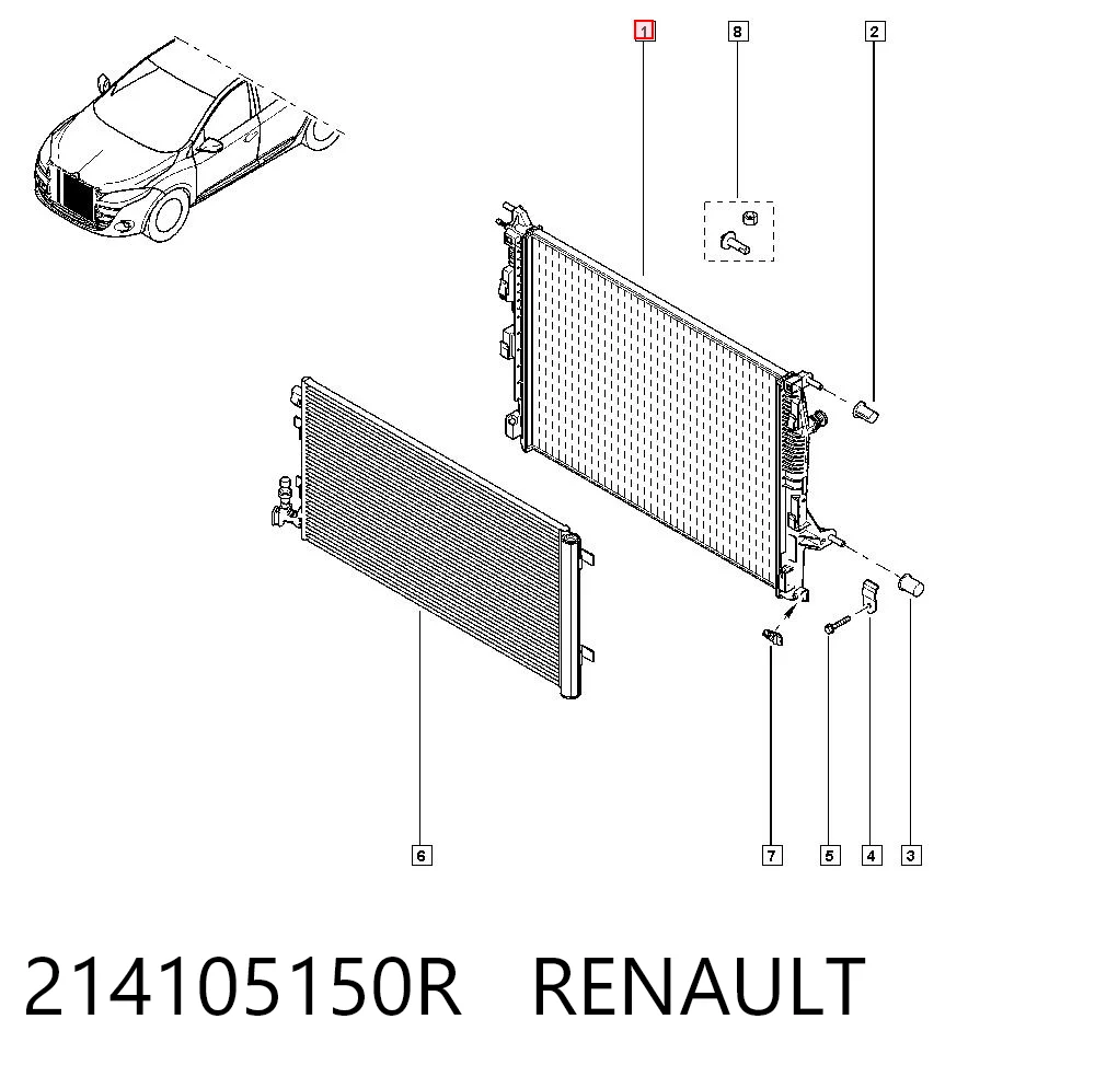 Megane III Su radyatörü