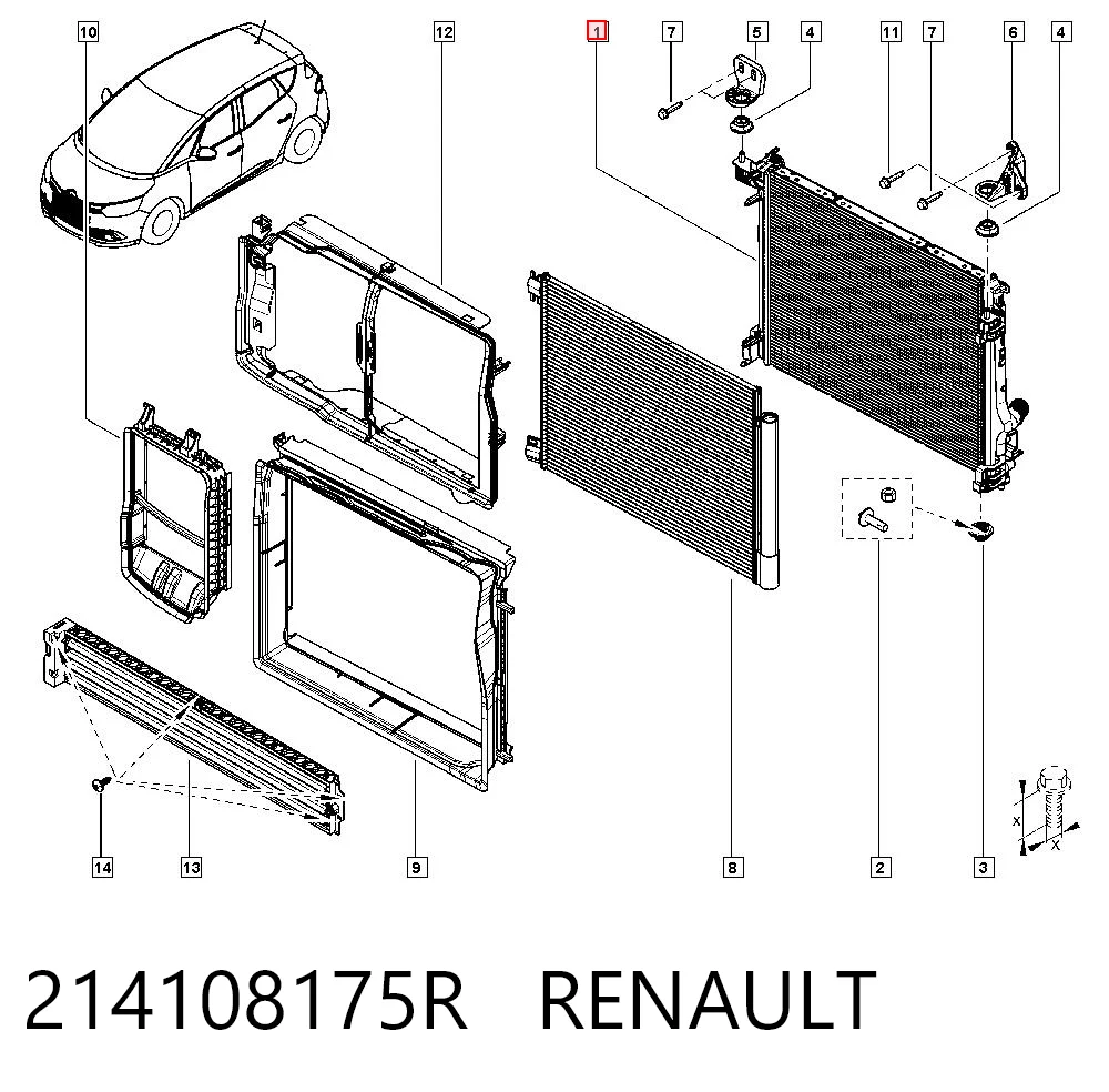 Megane IV Motor su radyatörü