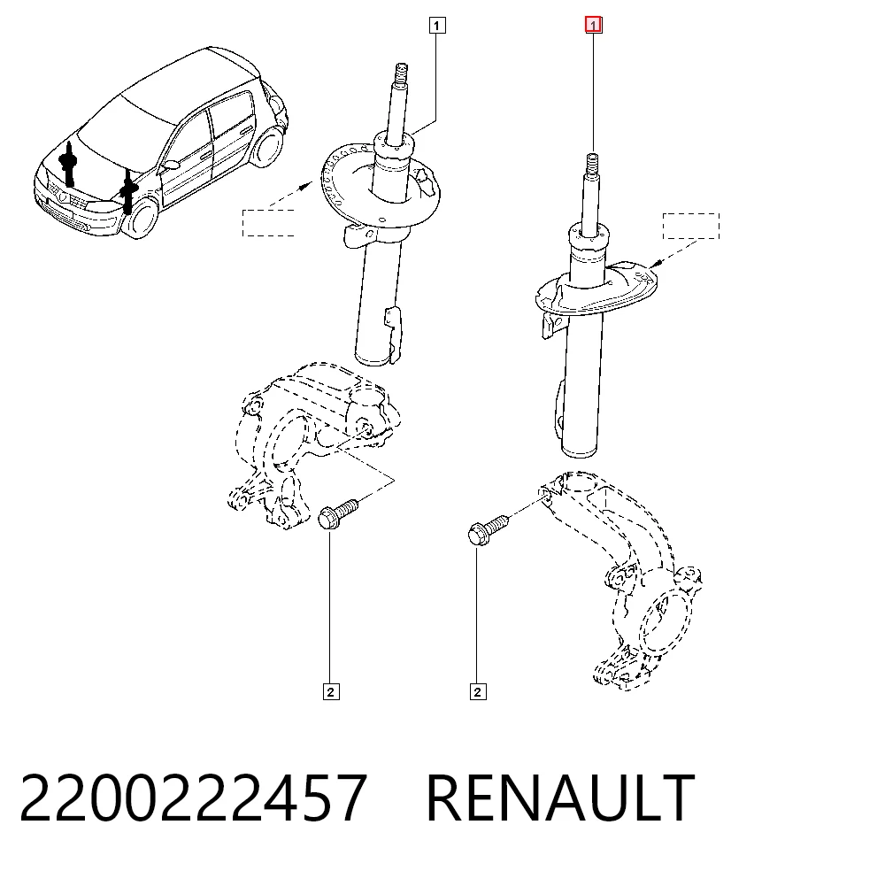 Renault Megane II Ön amortisör