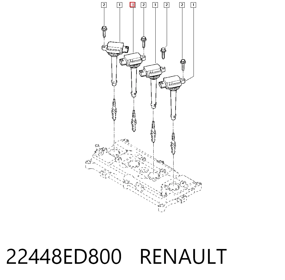 Qashqai I off-road vehicle (J10) (2006 - 2013) Ateşleme bobini