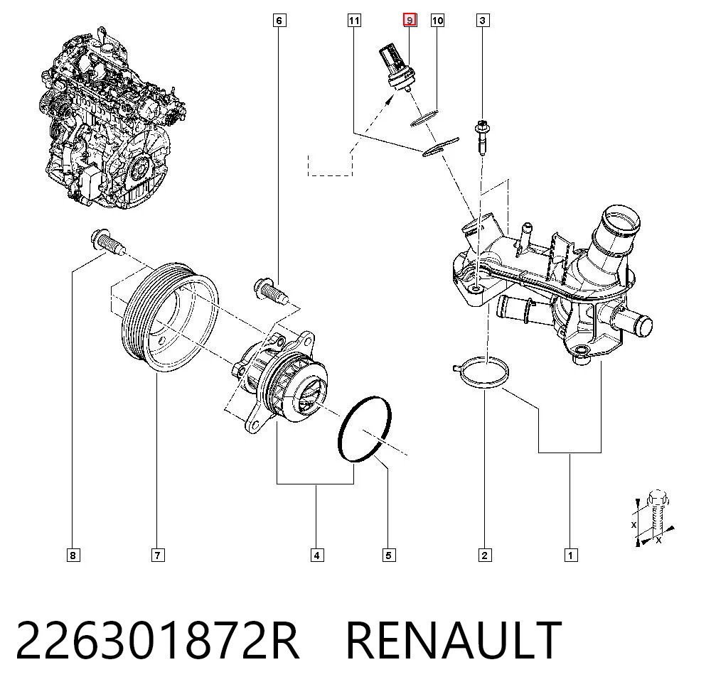Renault Fluence  Hararet sensörü Türkiye fiyatı
