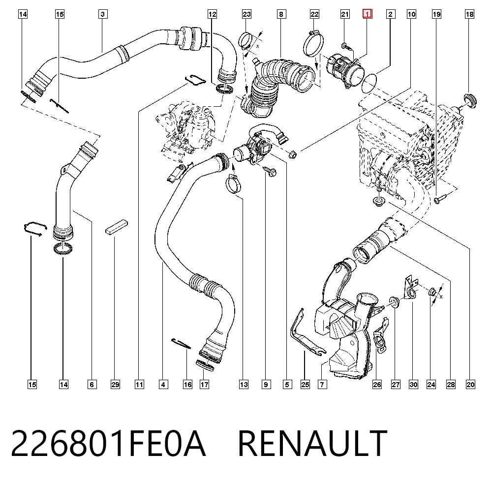 Fluence sedan (L3) (2010 - 2026) MAP sensörü