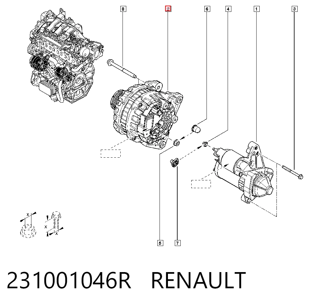 Megane IV station wagon (K9A, K9M, K9N) (2016 - 2026) Alternatör