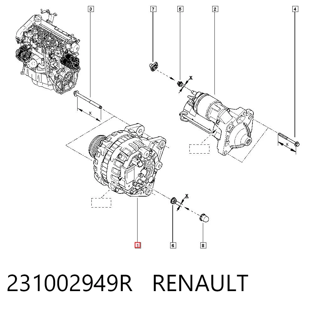 Renault Clio IV Alternatör Türkiye fiyatı