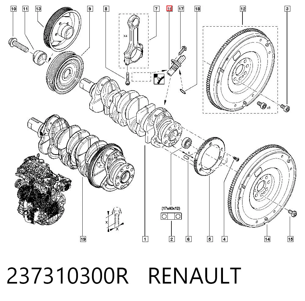 Qashqai I off-road vehicle (J10) (2006 - 2013) Krank mili sensörü