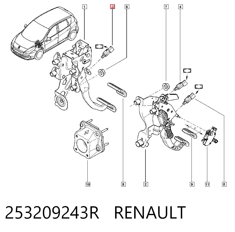 Megane III Fren Pedal Müşürü