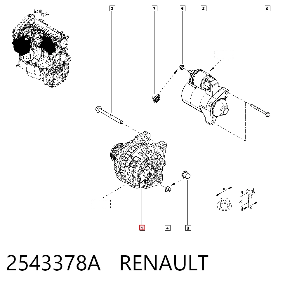 Renault Kangoo I Alternatör