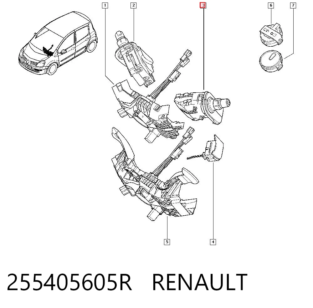 Clio III hatchback (BR01, CR01) (2005 - 2014) Far Sinyal Kolu