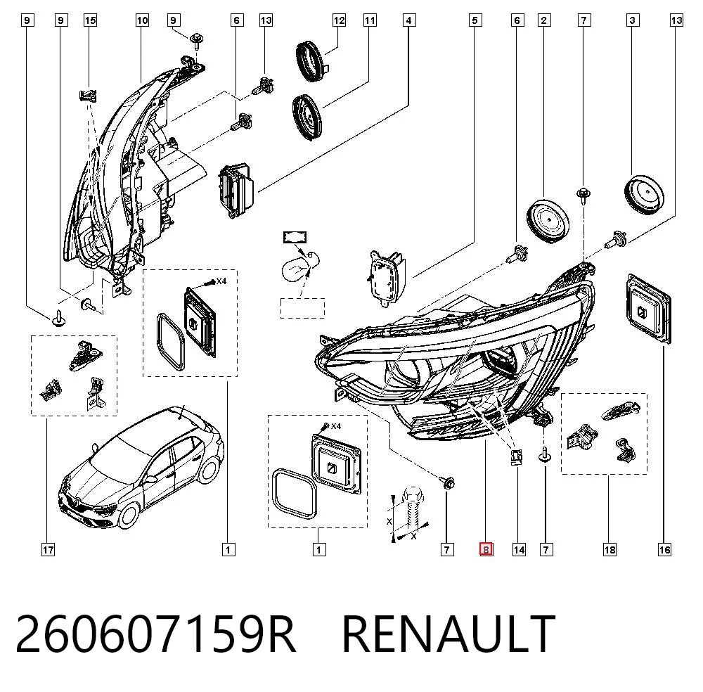 Renault Megane IV Sol ön far