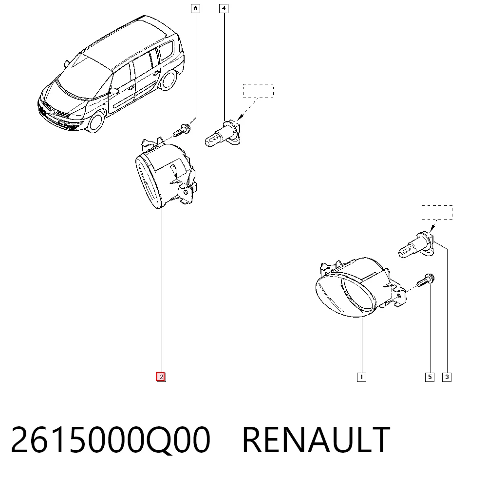 Renault Clio II Sağ sis farı