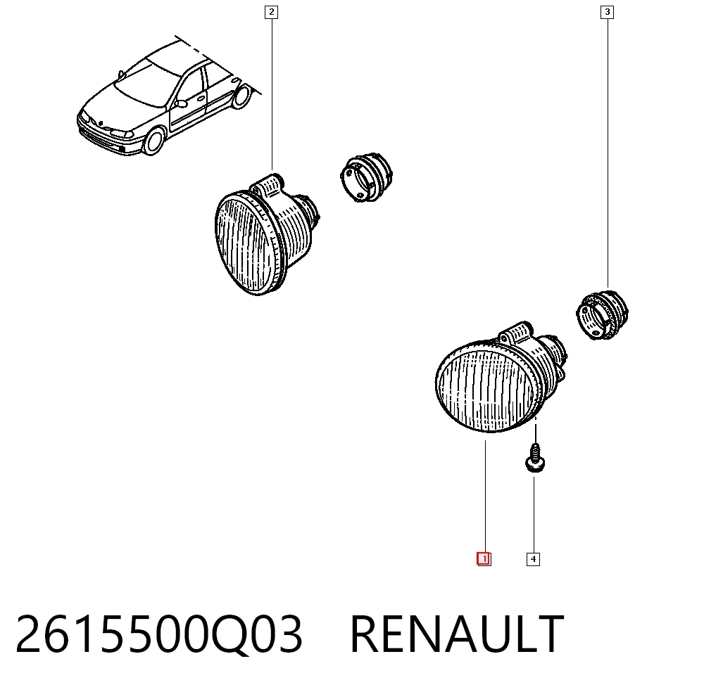 Renault Megane I Sol sis farı