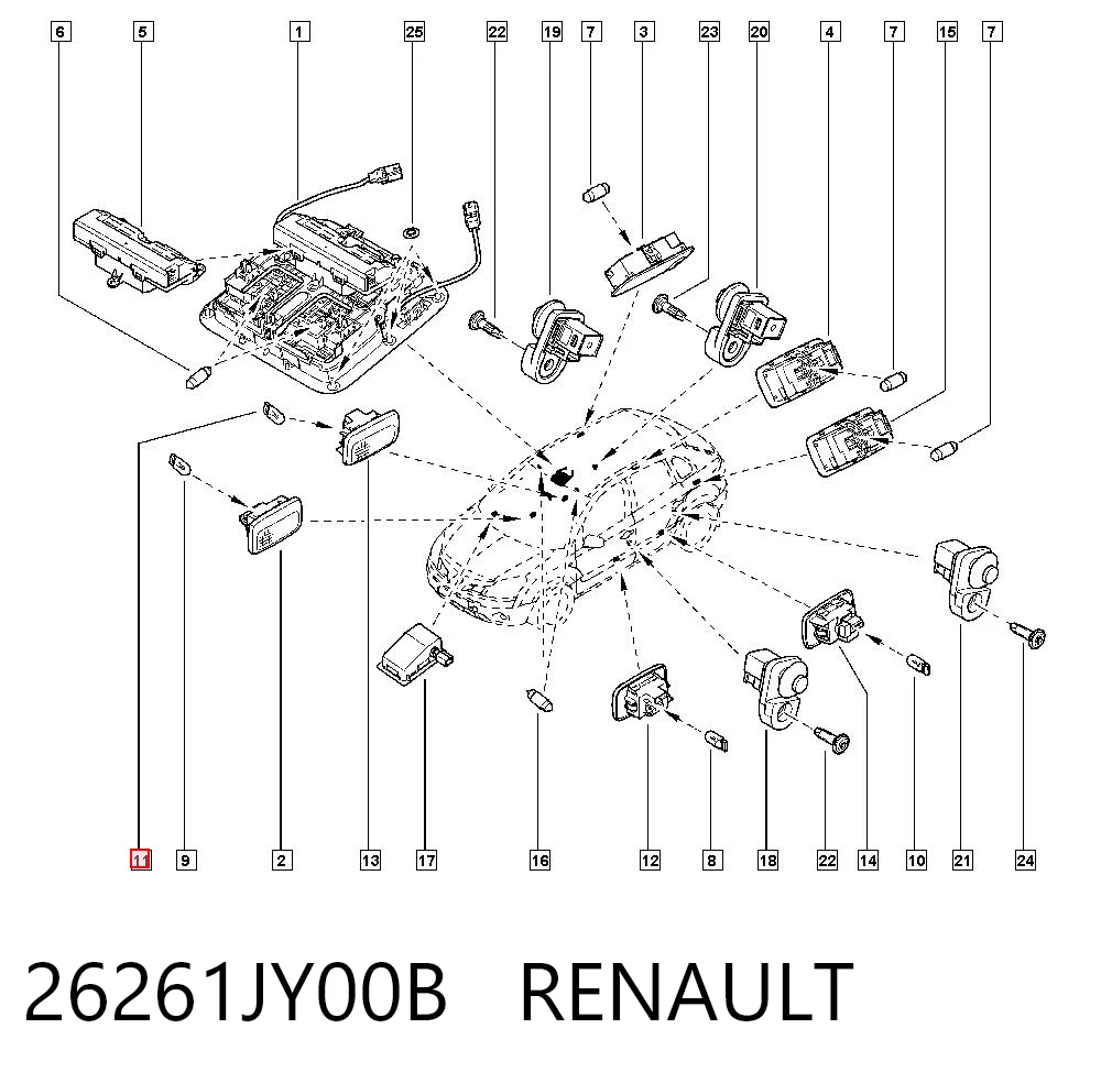 Volkswagen Passat B6 Tavan lambası ampulü