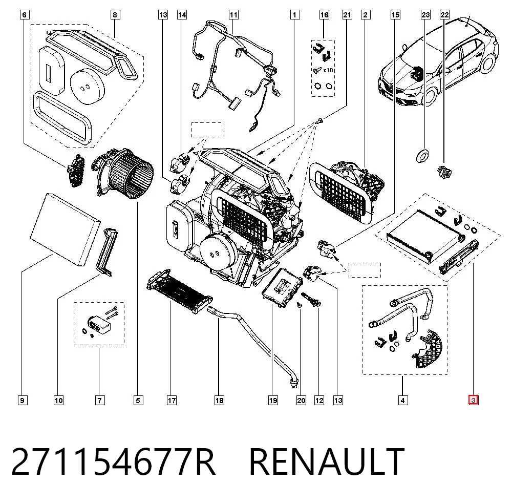 Renault Kangoo III Kalorifer radyatörü Türkiye fiyatı