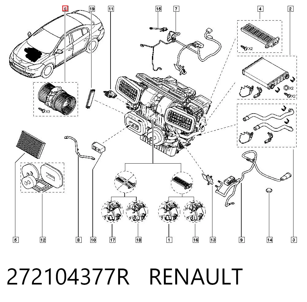 Renault Fluence  Kalorifer fan motoru Türkiye fiyatı