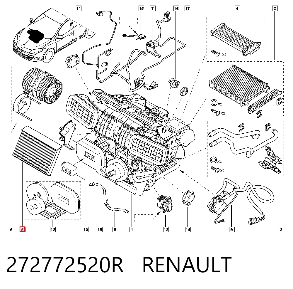 Renault Fluence  Polen filtresi