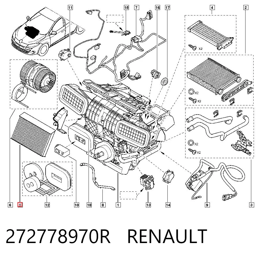 Renault Fluence  Polen filtresi