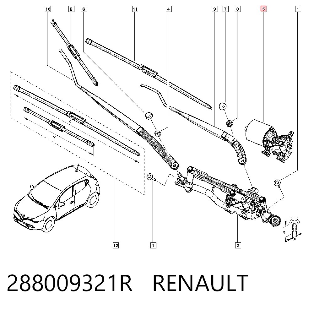 Clio IV Silecek Motoru