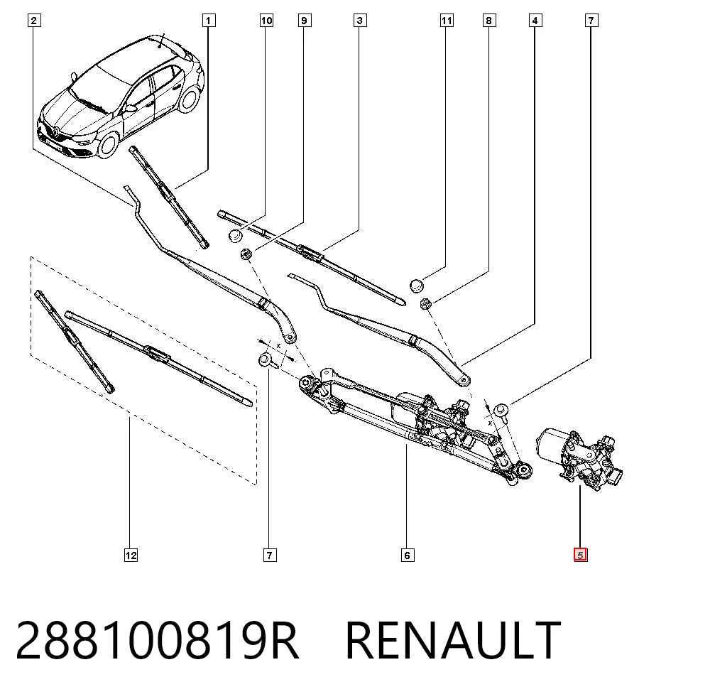 Megane IV Silecek Motoru