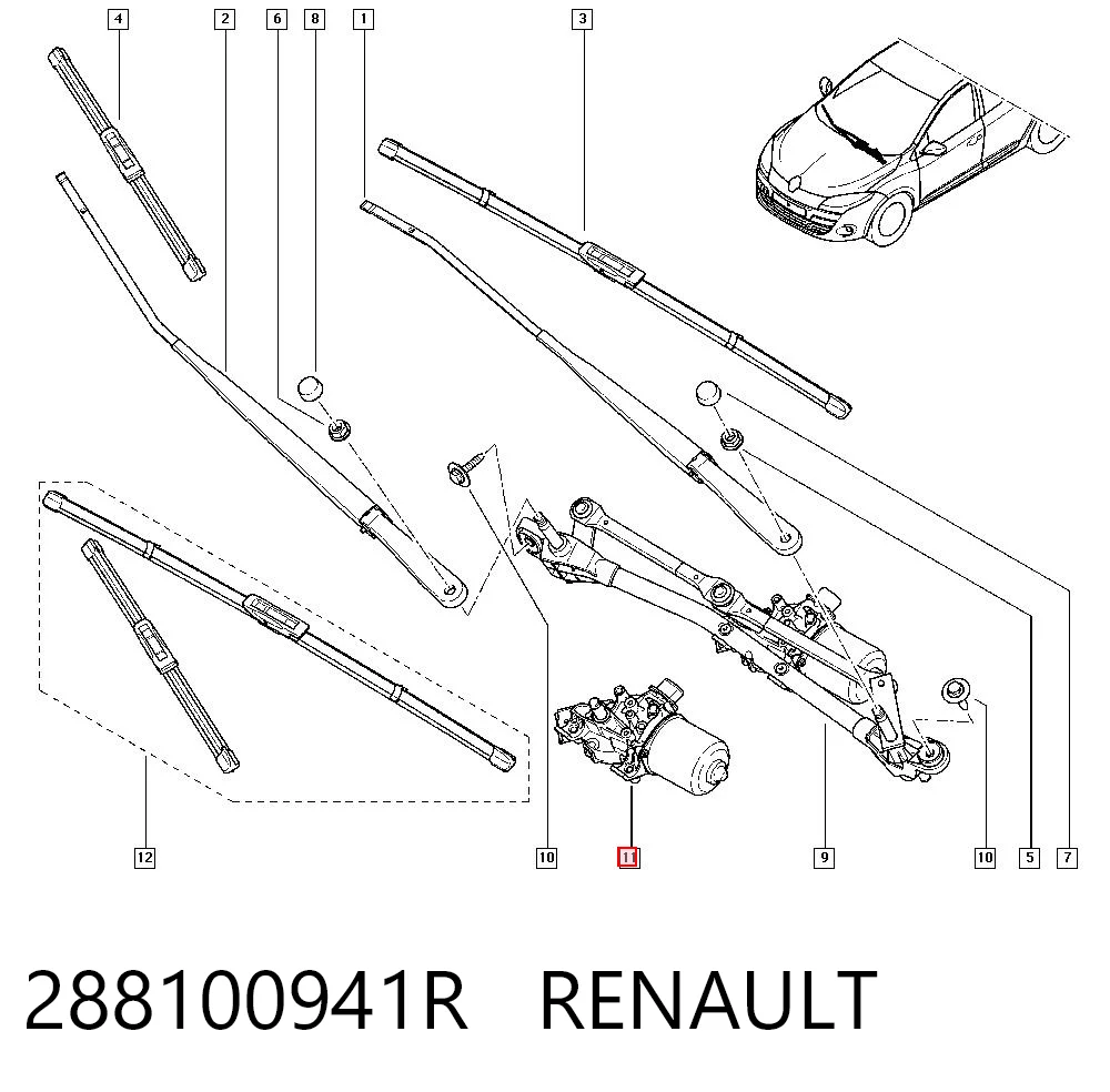 Renault Megane III Silecek Motoru Türkiye fiyatı