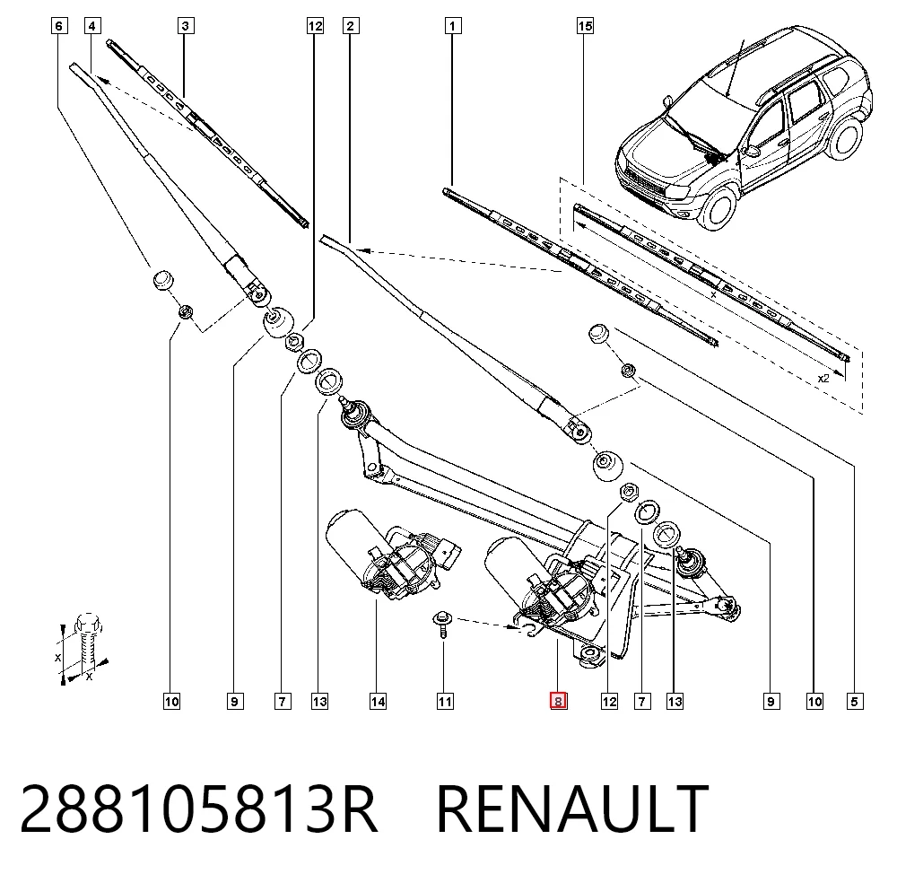 Dacia Logan  Silecek Motoru