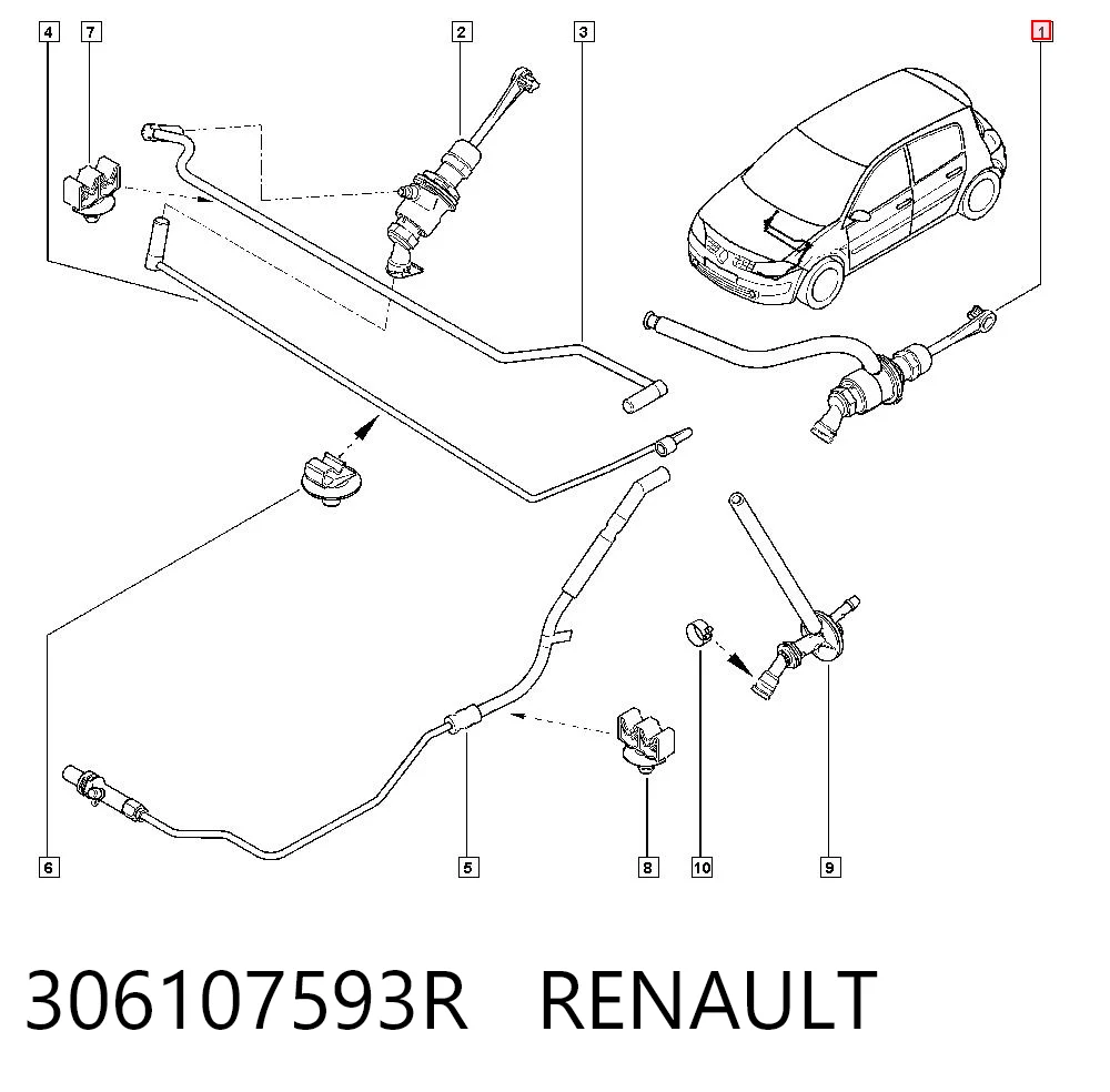 Megane II Debriyaj üst merkezi