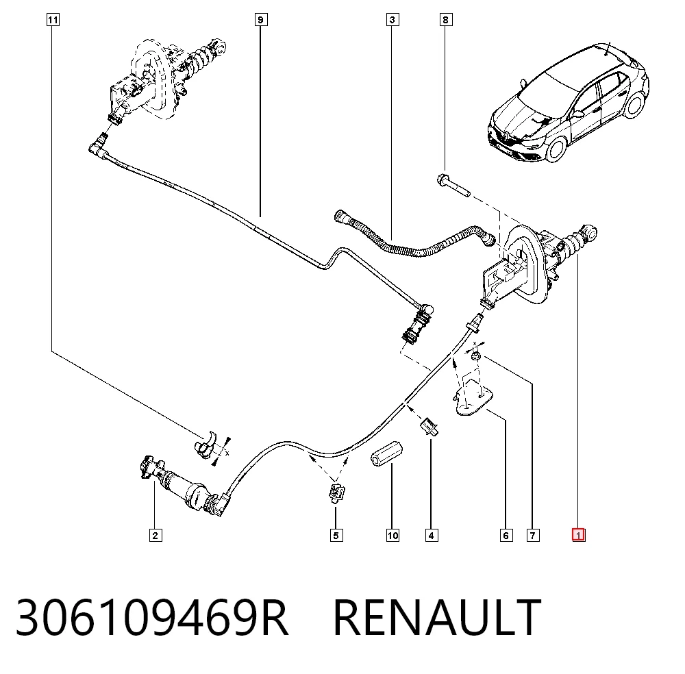 Renault Megane IV Debriyaj üst merkezi