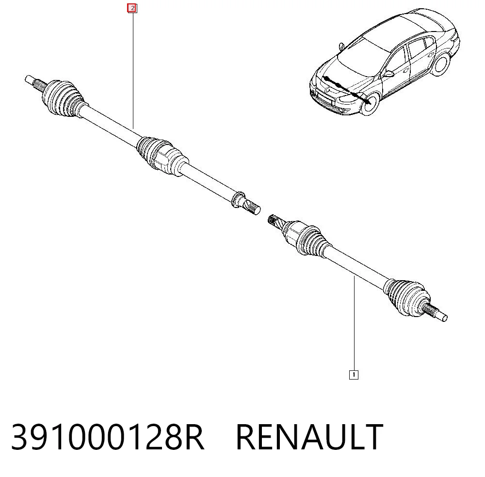 Fluence sedan (L3) (2010 - 2026) Sağ aks