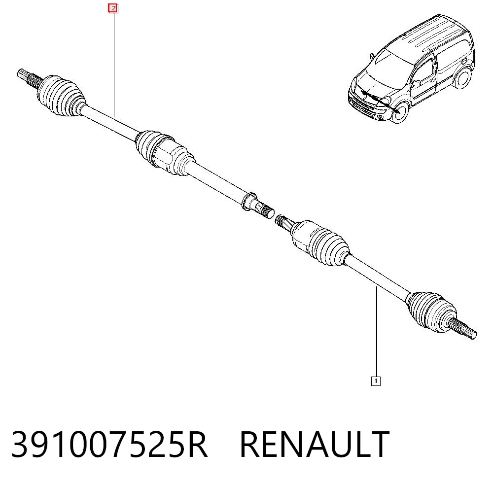 Renault Kangoo I Sağ aks