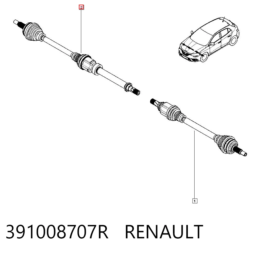 Renault Megane IV Sağ aks