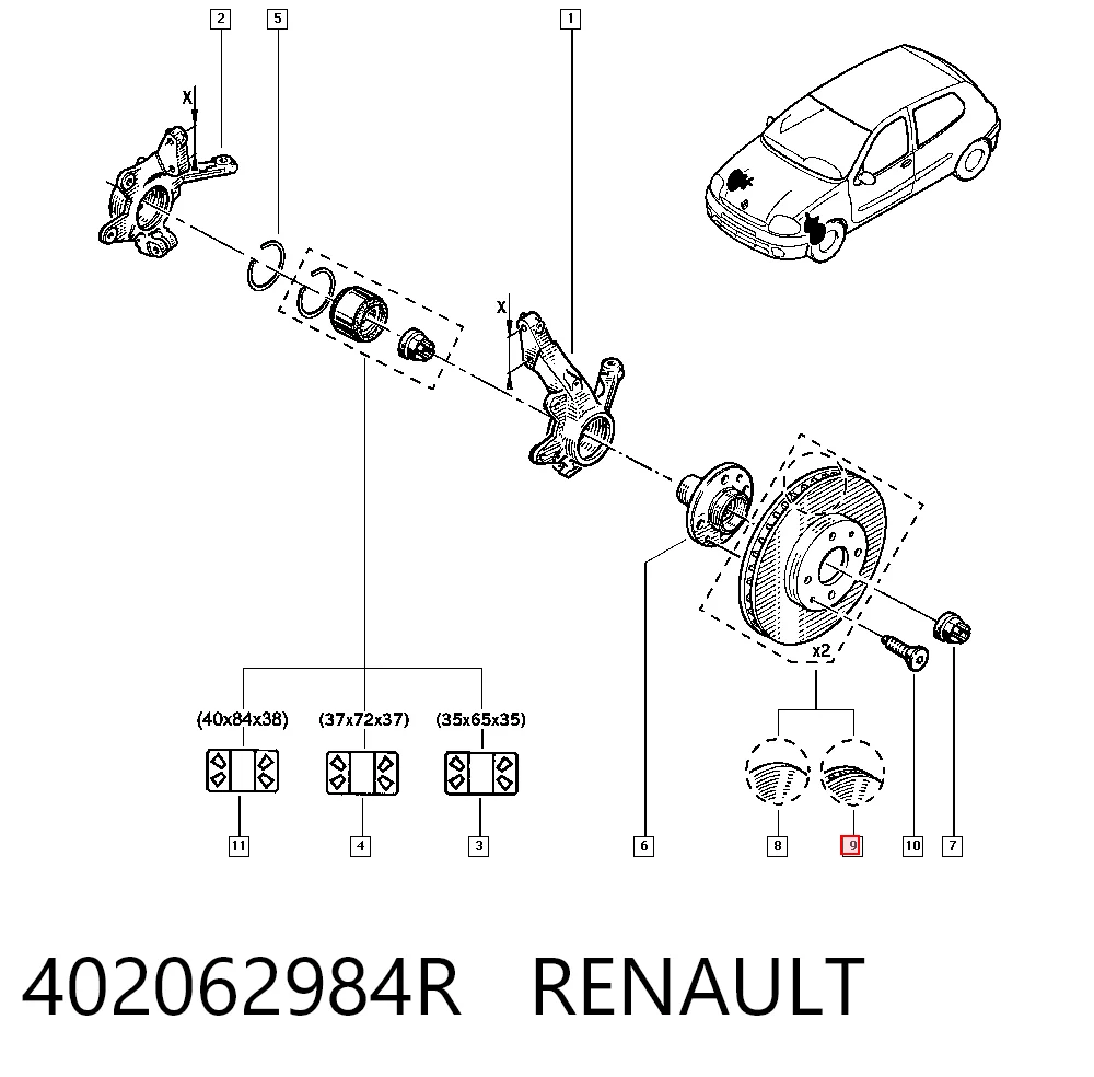 Renault 19 I Fren diski takimi