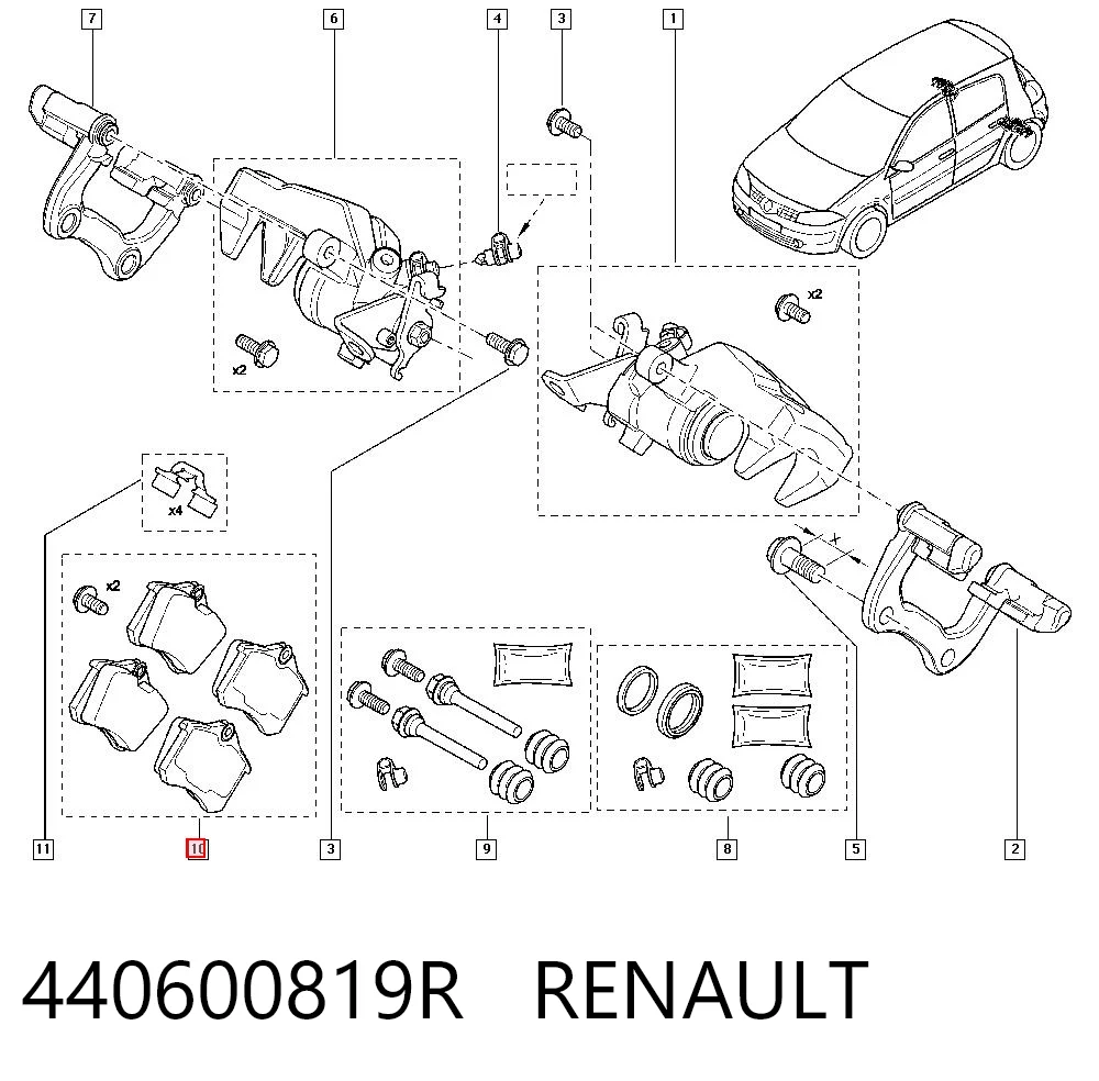 Renault Megane II Arka fren balatası Türkiye fiyatı