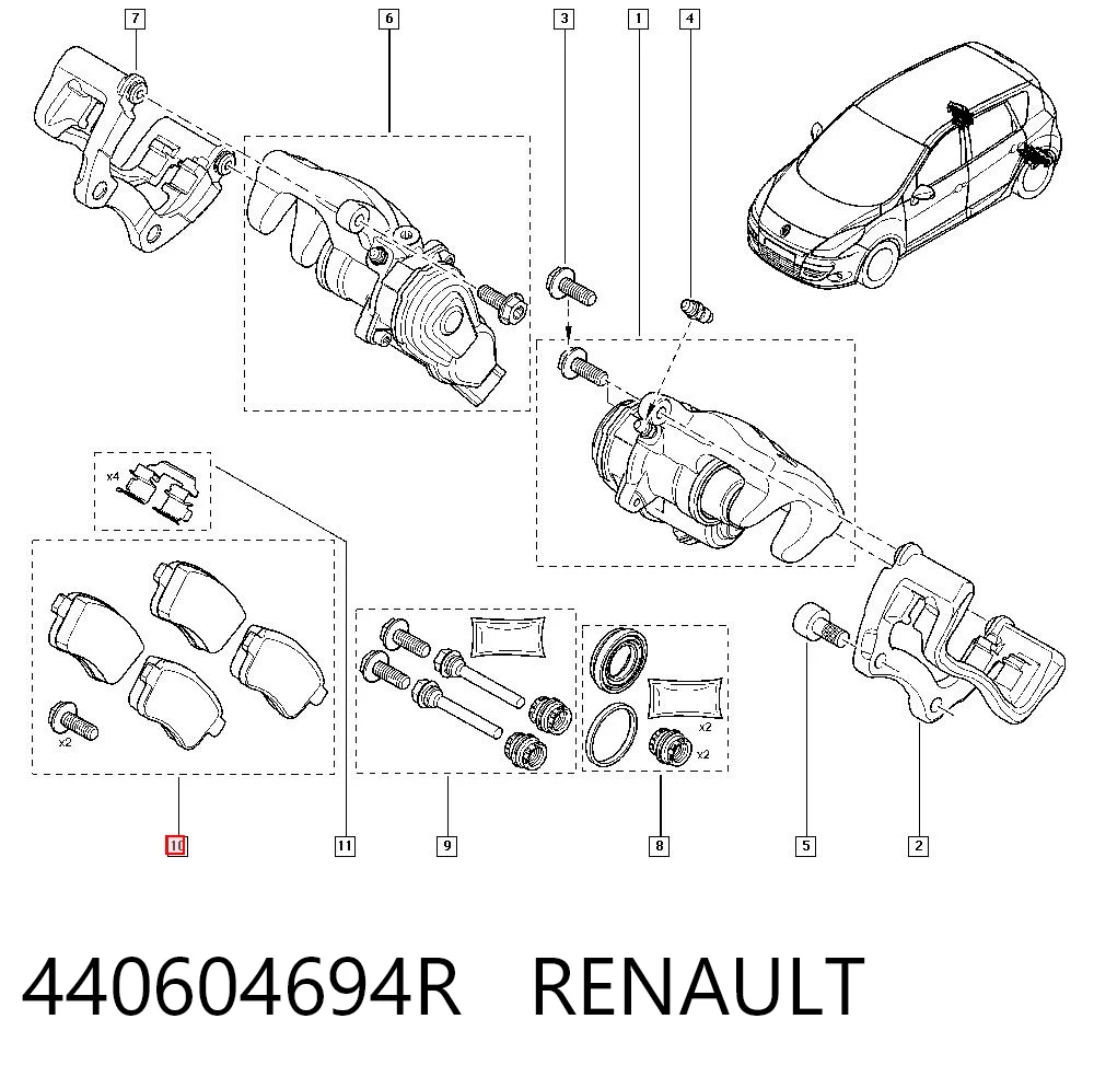 Renault Clio V Arka fren balatası Türkiye fiyatı