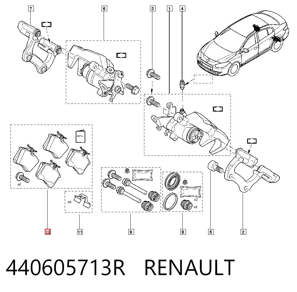 Renault Megane II Arka fren balatası