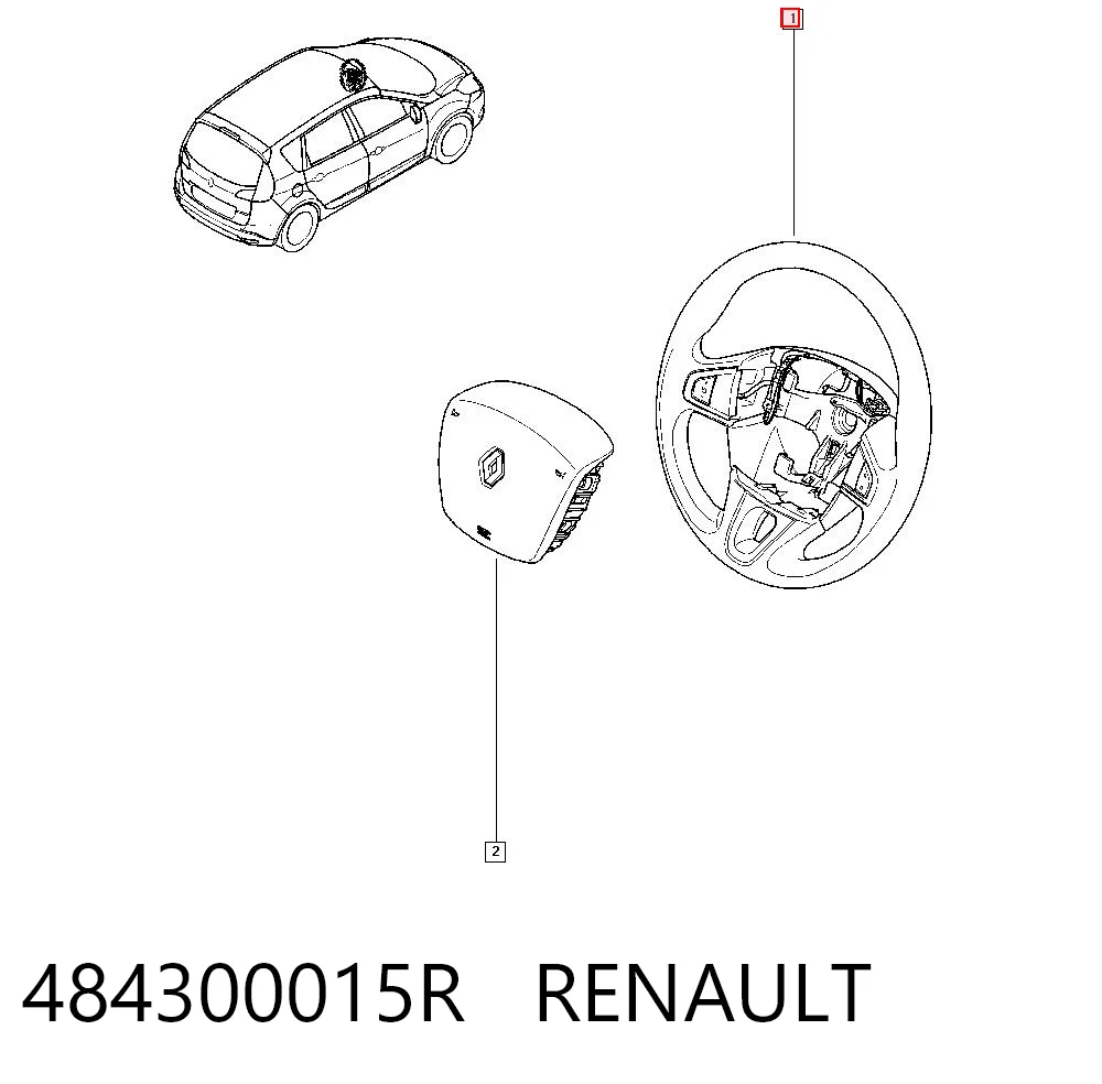 Renault Megane III (2008 - 2016) Direksiyon simidi fiyatı