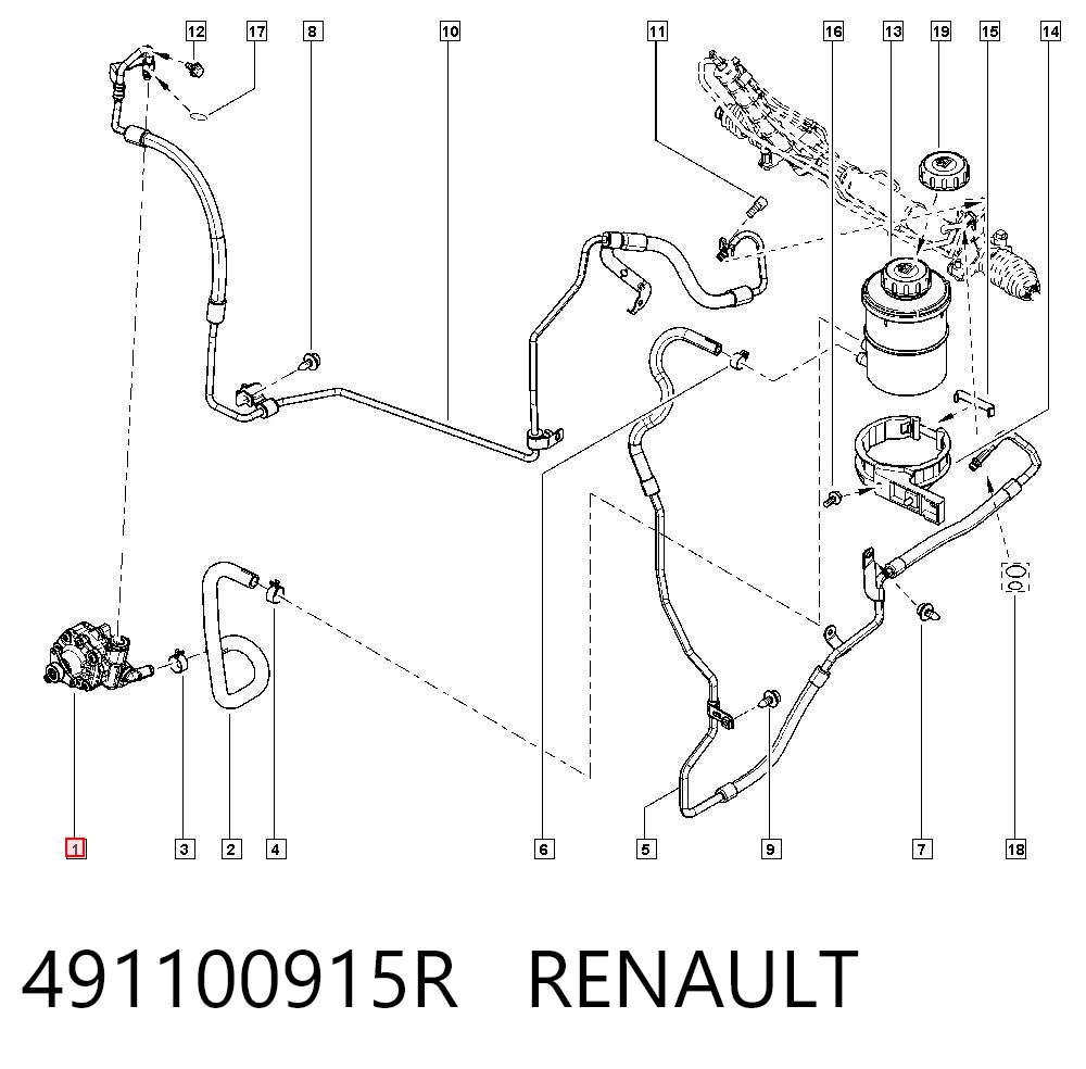 Renault Megane I Hidrolik direksiyon pompası