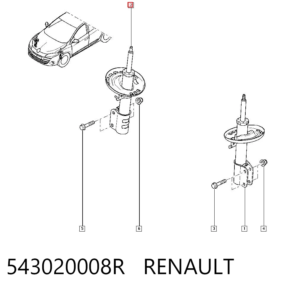 Renault Megane III Ön amortisör