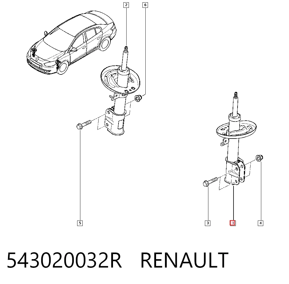 Renault Fluence  Ön amortisör Türkiye fiyatı