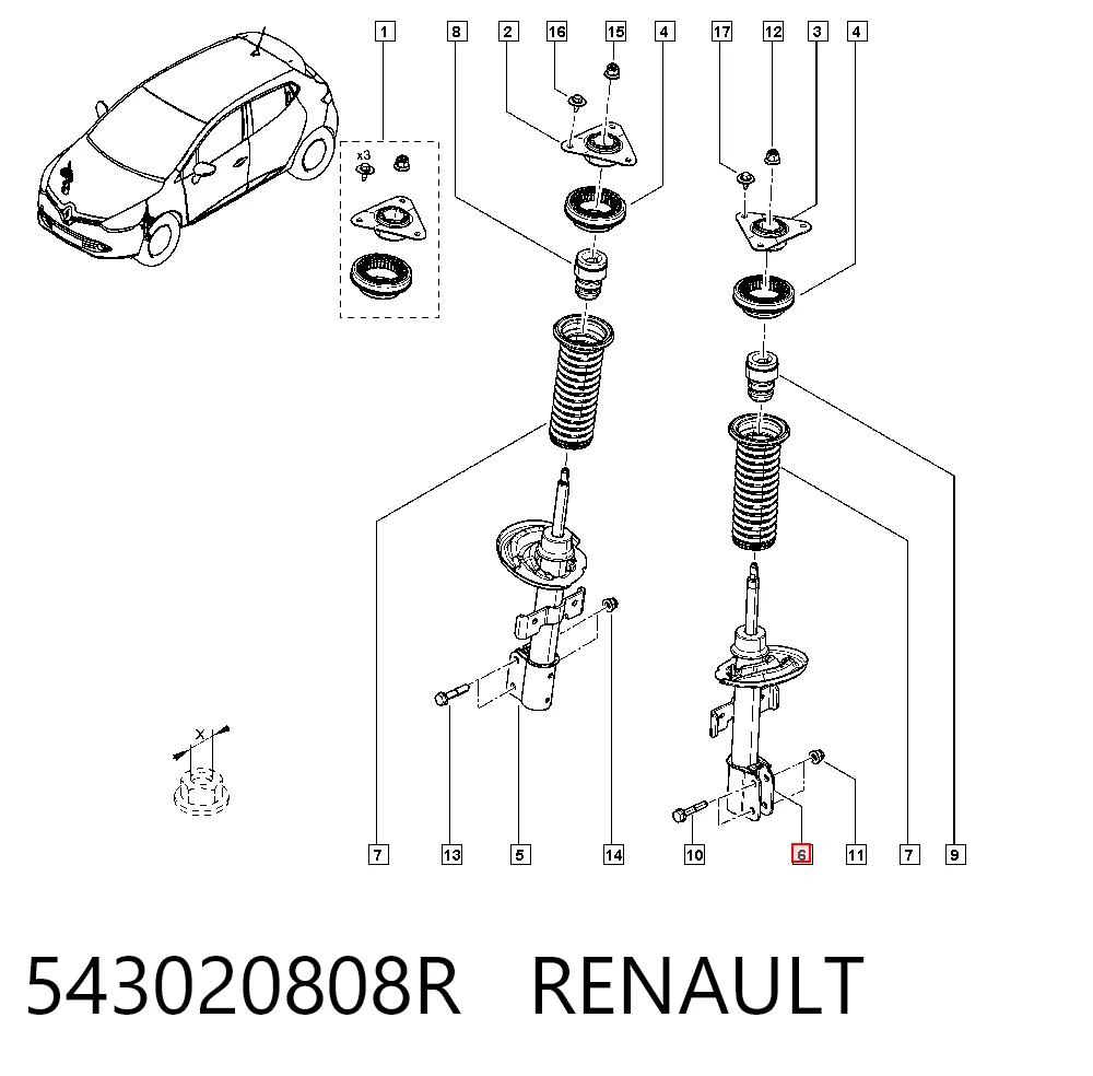 Renault Clio IV Ön amortisör Türkiye fiyatı